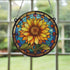 Sunflower Stained Glass Effect Suncatcher